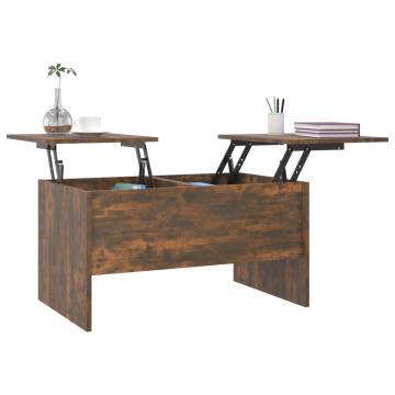 Stylish Smoked Oak Coffee Table - 80x50 cm | Hipomarket