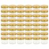 Glass Jam Jars with Gold Lid - 48 pcs 110 ml | HipoMarket