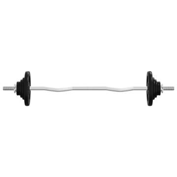 Barbell with Plates Set 30 kg - Cast Iron & Chrome Steel