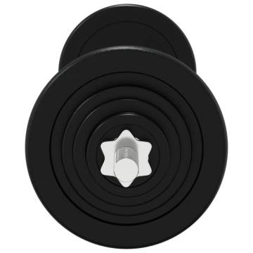 Barbell with Plates Set 30 kg - Cast Iron & Chrome Steel