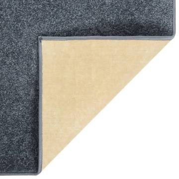 Elegant Anthracite Short Pile Rug 200x290 cm - HipoMarket