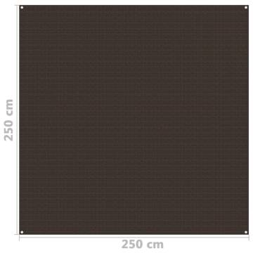 Tent Carpet 250x250 cm Brown - Comfortable & Durable Camping Accessory