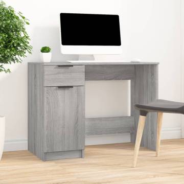 Desk Grey Sonoma - 100x50x75 cm - Engineered Wood