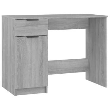 Desk Grey Sonoma - 100x50x75 cm - Engineered Wood