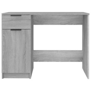 Desk Grey Sonoma - 100x50x75 cm - Engineered Wood