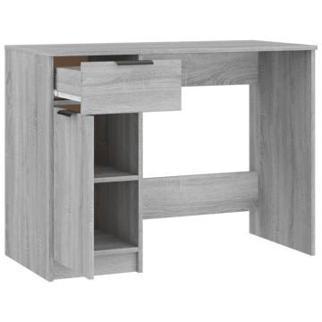 Desk Grey Sonoma - 100x50x75 cm - Engineered Wood