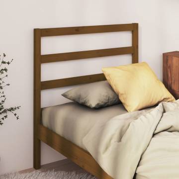 Stylish Honey Brown Bed Headboard - Solid Pine Wood | HipoMarket