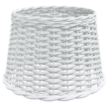 Stylish White Wicker Ceiling Lamp Shade Ø40x26 cm | HipoMarket