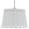 Stylish White Wicker Ceiling Lamp Shade Ø40x26 cm | HipoMarket