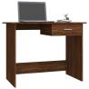 Brown Oak Desk 100x50x76 cm - Stylish & Practical Workspace