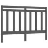 Stylish Grey Bed Headboard - Solid Pine Wood 126x4x100 cm