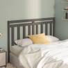 Stylish Grey Bed Headboard - Solid Pine Wood 126x4x100 cm