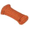 Boat Rope Orange 3mm 50m Polypropylene - Durable & Versatile