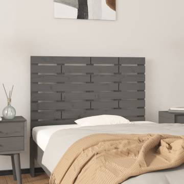 Wall Headboard Grey 96x3x63 cm | Solid Wood Pine | HipoMarket