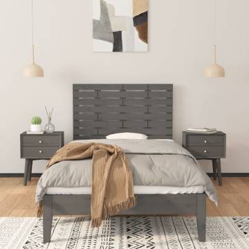 Wall Headboard Grey 96x3x63 cm | Solid Wood Pine | HipoMarket