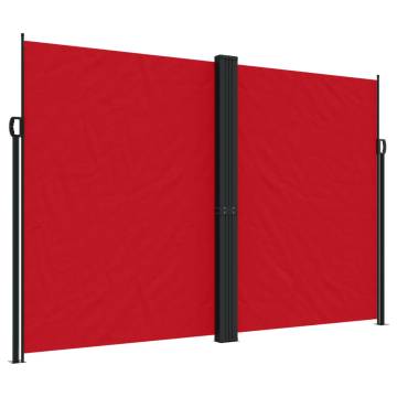 Retractable Side Awning Red 220x1000 cm - Stylish Privacy Solution