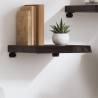 Wall Shelf Dark Brown 40x40cm - Handmade Solid Oak Storage