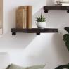 Wall Shelf Dark Brown 40x40cm - Handmade Solid Oak Storage