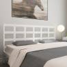 Stylish White Bed Headboard | Solid Pine Wood 185.5x4x100 cm