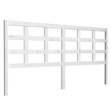 Stylish White Bed Headboard | Solid Pine Wood 185.5x4x100 cm