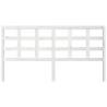 Stylish White Bed Headboard | Solid Pine Wood 185.5x4x100 cm