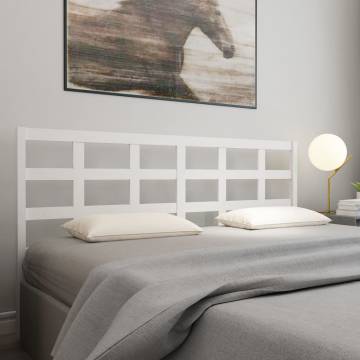 Stylish White Bed Headboard | Solid Pine Wood 185.5x4x100 cm