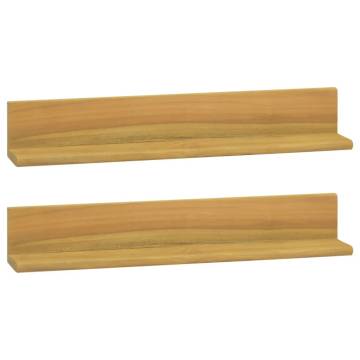 Wall Shelves 2 pcs - Solid Teak Wood | HipoMarket