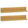 Wall Shelves 2 pcs - Solid Teak Wood | HipoMarket