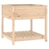 Solid Wood Pine Planter with Shelf - 82.5x82.5x81 cm