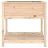 Solid Wood Pine Planter with Shelf - 82.5x82.5x81 cm