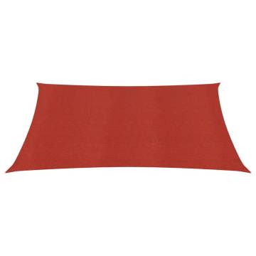 Sunshade Sail 3.6x3.6 m Red HDPE - UV Resistant & Mould Proof