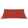 Sunshade Sail 3.6x3.6 m Red HDPE - UV Resistant & Mould Proof