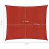 Sunshade Sail 3.6x3.6 m Red HDPE - UV Resistant & Mould Proof