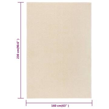 Elegant Cream Short Pile Rug 160x230 cm | HipoMarket