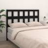 Bed Headboard Black 185.5x4x100 cm Solid Wood Pine Colour black Size 185.5 x 100 cm Quantity in Package 1 