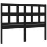 Black Solid Wood Pine Bed Headboard - 185.5x4x100 cm