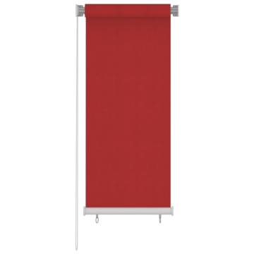 Outdoor Roller Blind 60x140 cm Red HDPE | Privacy & UV Protection