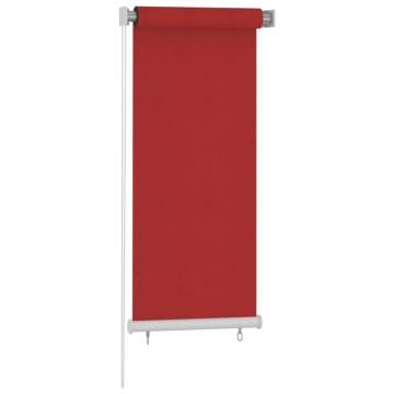 Outdoor Roller Blind 60x140 cm Red HDPE | Privacy & UV Protection