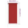 Outdoor Roller Blind 60x140 cm Red HDPE | Privacy & UV Protection