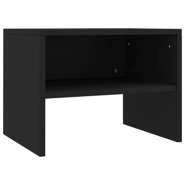 Elegant Black Bedside Cabinets - Set of 2 | Hipomarket