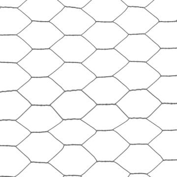 PVC Coated Chicken Wire Fence 25x0.75 m - Grey Steel