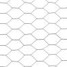 PVC Coated Chicken Wire Fence 25x0.75 m - Grey Steel