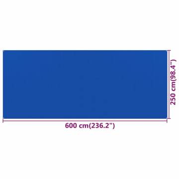 Tent Carpet 250x600 cm Blue HDPE - Comfort for Camping