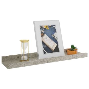 Stylish 4 pcs Concrete Grey Wall Shelves - Hipomarket UK