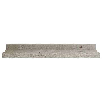 Stylish 4 pcs Concrete Grey Wall Shelves - Hipomarket UK