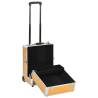 Stylish Gold Aluminium Make-up Trolley - 35x29x45 cm