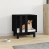 Dog House Black 50x40x52 cm Solid Wood Pine Colour black Size 50 x 40 x 52 cm 