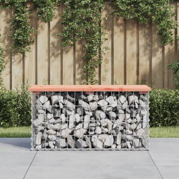 Garden Bench Gabion Design - Solid Wood Douglas - Hipomarket