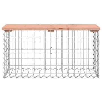 Garden Bench Gabion Design - Solid Wood Douglas - Hipomarket