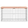 Garden Bench Gabion Design - Solid Wood Douglas - Hipomarket